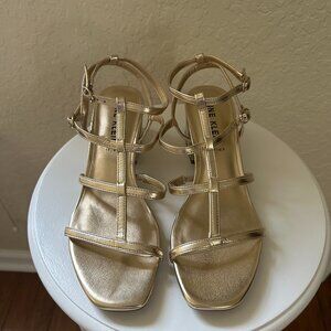 NWOT Anne Klein Gold Gladiator Sandals